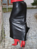 Leather skirt SSW-017HDS black