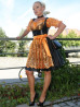 Leather dirndl DS-136 black