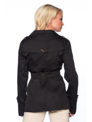 Trenchcoat kurz 13425 Schwarz