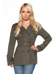 Trenchcoat  short 13425 olive green