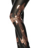 Wetlook-Leggings 12603 Schwarz/Gold