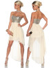 Evening dress 13124 cream/silver