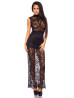 Evening dress with lace 13882 black