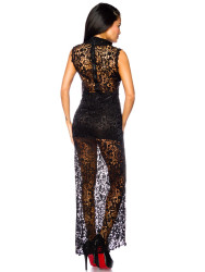 Evening dress with lace 13882 black