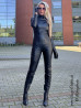 Ledercatsuit DS-704 Schwarz