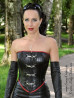 Leather corset 3-205 black