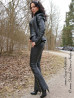 Leather trouser DS-408 black